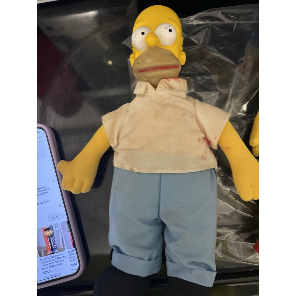 Vintage Simpsons Family Dolls Toys 1990 Set of 4 Homer Marge Lisa Maggie 7- 12"